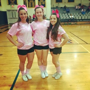 Nicolette (right)  with teammates Kristen Cabana (center) and Grace Giancola (left)