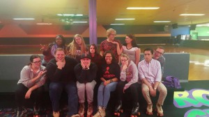 Being an RA is hard work, but it's also a lot of fun. Here's my staff when we went rollerskating last semester!