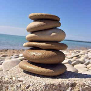 tower of rocks to illustrate balance