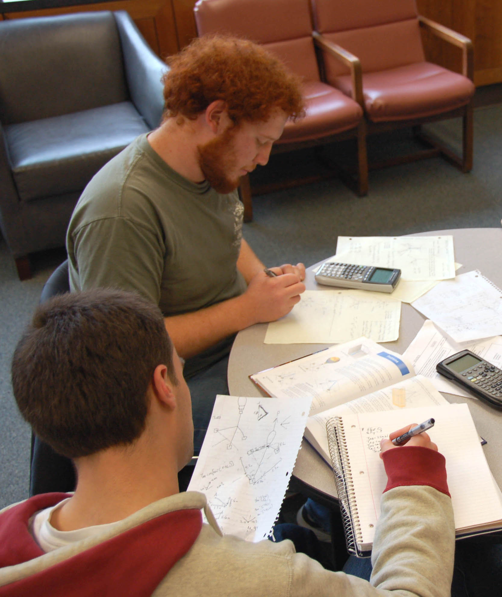 Students studying